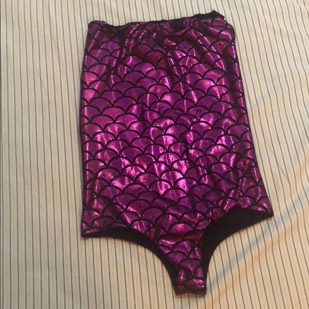 Mermaid One piece strapless bathing suit
